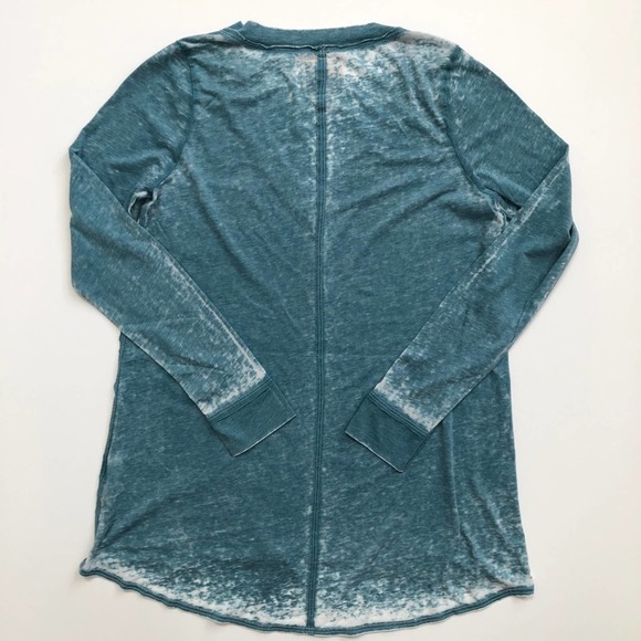 Chaser Burnout Long Sleeve Tee Teal Small - Picture 2 of 10